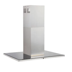 Hotte &icirc;lot Silverline California 90 cm inox et verre tremp&eacute;