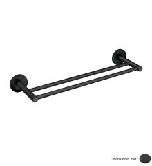 Porte-serviettes double GRAND HOTEL - GH21013 Noir  mat