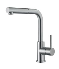 RC304/DO055 - Mitigeur de cuisine Luisina, bec pivotant inox massif avec douchette extractible monojet