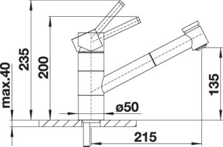 MITIGEUR BLANCO TIVO-S CHROME