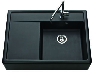 Timbre d'office Noir - Evier &agrave; poser Esprit Chambord 1 bac coloris Noir