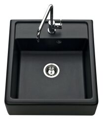 Timbre d'office Noir - Evier &agrave; poser Esprit Chambord 1 bac coloris Noir