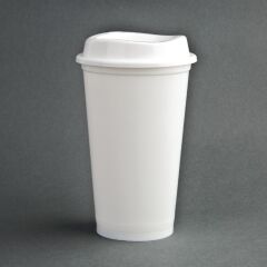 Gobelets &agrave; caf&eacute; r&eacute;utilisables avec couvercles en polypropyl&egrave;ne Olympia (lot de 25)