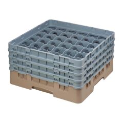 Casier &agrave; verres 36 compartiments Camrack Cambro beige hauteur max 215mm