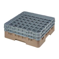 Casier &agrave; verres 49 compartiments Camrack Cambro beige hauteur max 133mm