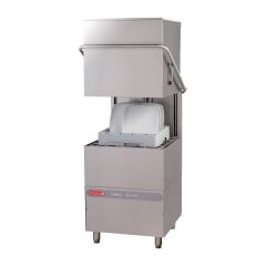 Lave-vaisselle &agrave; capot Maestro Gastro M 50x50 400V avec pompe de rin&ccedil;age p&eacute;ristaltique et doseur d&eacute;tergent