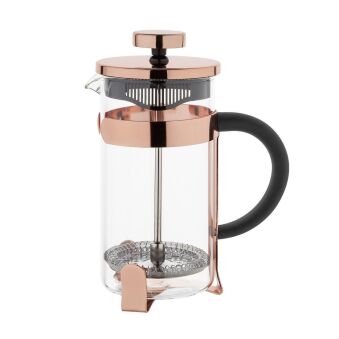 Cafeti&egrave;re &agrave; piston contemporaine inox Olympia cuivre 3 tasses