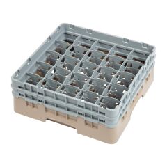 Casier &agrave; verres 25 compartiments Camrack Cambro beige hauteur max 133mm