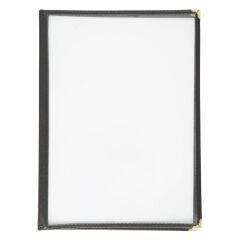 Prot&egrave;ge-menus style am&eacute;ricain Olympia A4 quatre vues noir