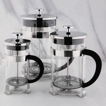 Cafeti&egrave;re &agrave; piston en acier inoxydable Olympia 3 tasses