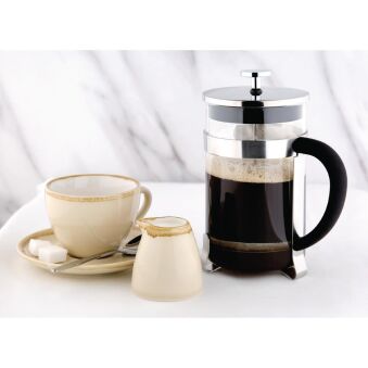 Cafeti&egrave;re &agrave; piston en acier inoxydable Olympia 6 tasses