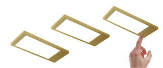 Kit 3 Loft Doré mat - Kit Loft - 3 spots à poser coloris Doré mat + câblage + convertisseur