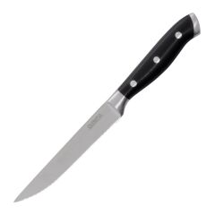 Couteaux &agrave; steak rivet&eacute;s Olympia Premium avec manches en ABS noir (lot de 6)