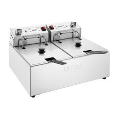Friteuse &eacute;lectrique double avec minuterie Buffalo 2x5L